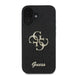 Калъф Guess Fixed Glitter Big 4G за iPhone 16 - черен