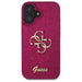 Калъф Guess Fixed Glitter Big 4G за iPhone 16 - лилав