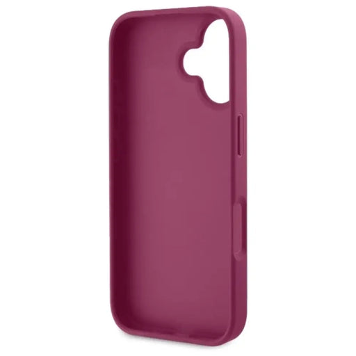Калъф Guess Fixed Glitter Big 4G за iPhone 16 - лилав