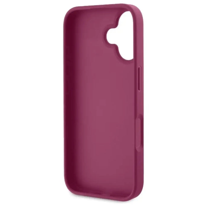 Калъф Guess Fixed Glitter Big 4G за iPhone 16 - лилав
