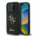 Калъф Guess Fixed Glitter Big 4G за iPhone 16 Pro - черен