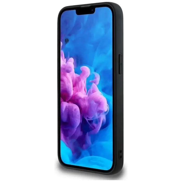 Калъф Guess Fixed Glitter Big 4G за iPhone 16e - черен