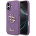 Калъф Guess Fixed Glitter Big 4G за iPhone 17 - лилав