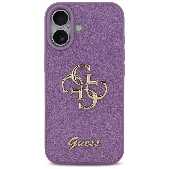 Калъф Guess Fixed Glitter Big 4G за iPhone 17 - лилав