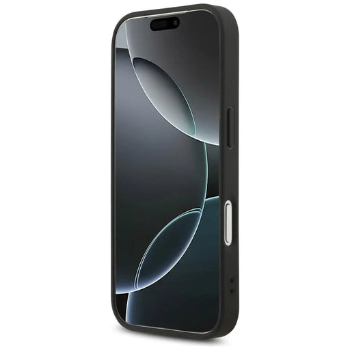 Калъф Guess Fixed Glitter Big 4G за iPhone 17 Pro - черен