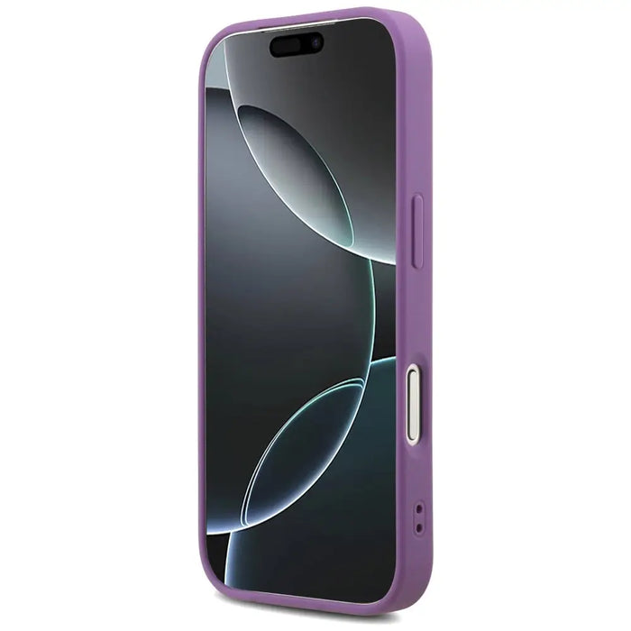Калъф Guess Fixed Glitter Big 4G за iPhone 17 Pro - лилав