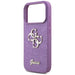 Калъф Guess Fixed Glitter Big 4G за iPhone 17 Pro - лилав