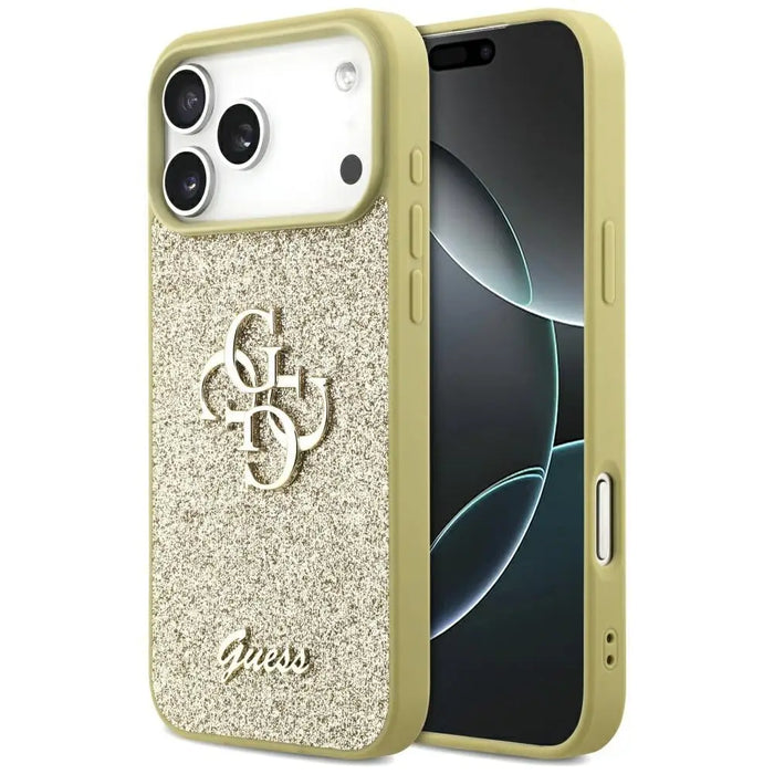 Калъф Guess Fixed Glitter Big 4G за iPhone 17 Pro Max