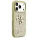 Калъф Guess Fixed Glitter Big 4G за iPhone 17 Pro - златен