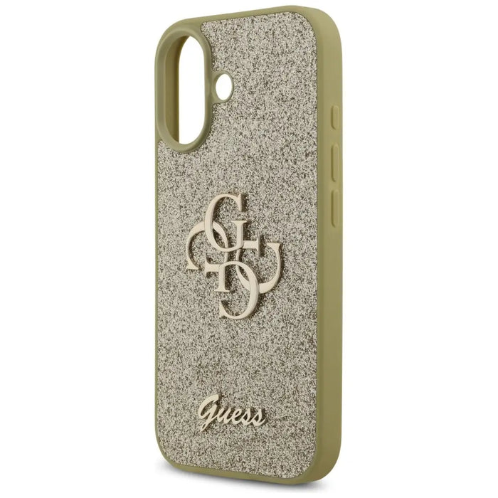 Калъф Guess Fixed Glitter Big 4G за iPhone 17 - златен