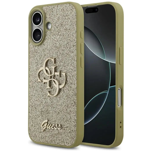 Калъф Guess Fixed Glitter Big 4G за iPhone 17 - златен