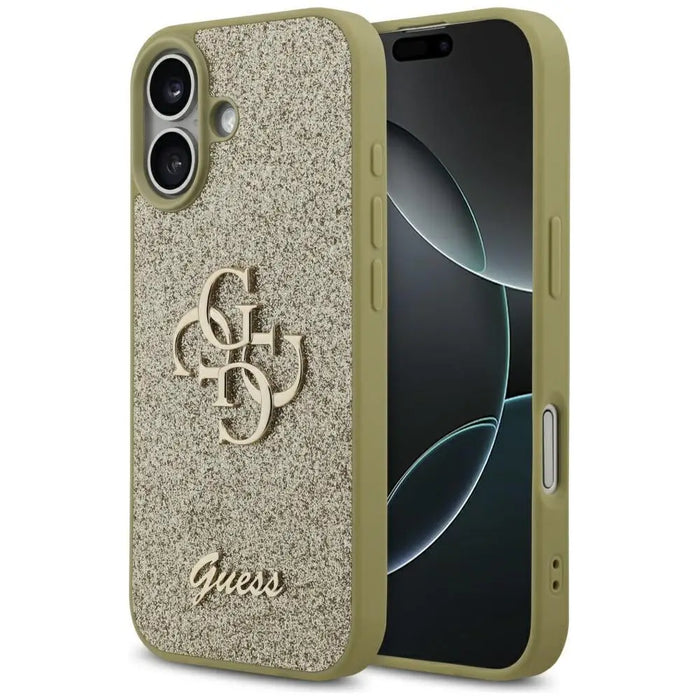 Калъф Guess Fixed Glitter Big 4G за iPhone 17 - златен