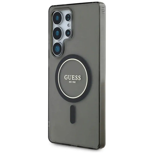 Калъф Guess Glitter Circle Classic Logo MagSafe за Samsung