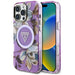 Калъф Guess Glitter Flowers Triangle Buttons MagSafe Case