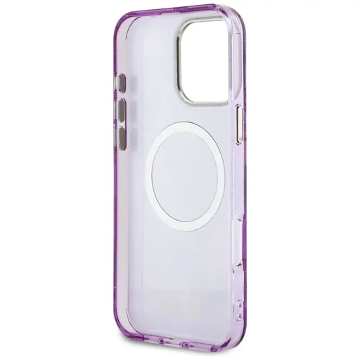 Калъф Guess Glitter Flowers Triangle Buttons MagSafe Case