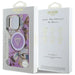 Калъф Guess Glitter Flowers Triangle Buttons MagSafe Case