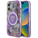 Калъф Guess Glitter Flowers Triangle Buttons MagSafe Case