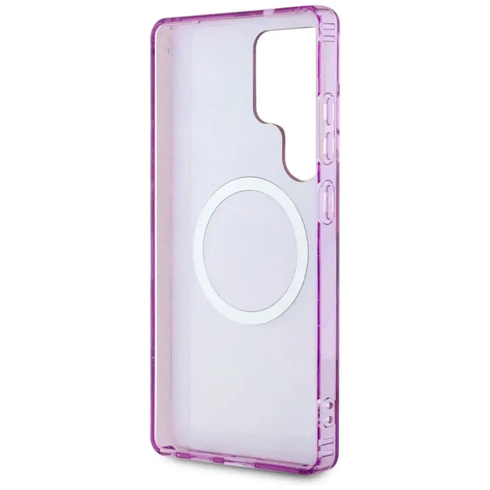 Калъф Guess Glitter Flowers Triangle Buttons MagSafe Case