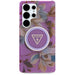 Калъф Guess Glitter Flowers Triangle Buttons MagSafe Case