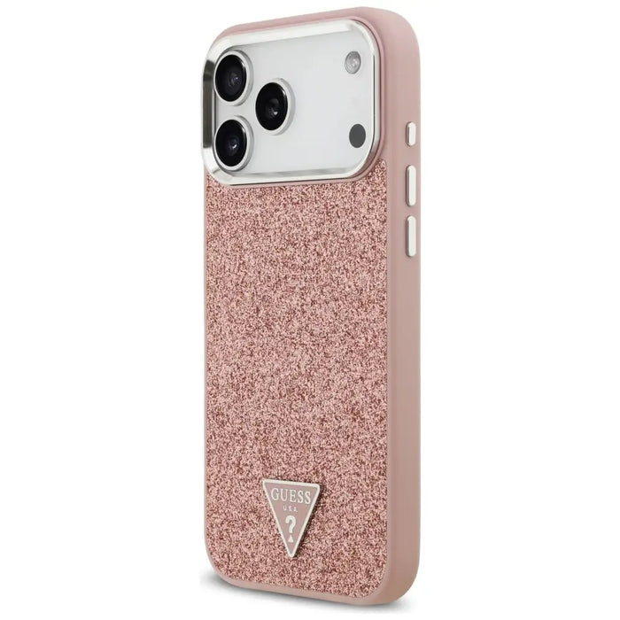 Калъф Guess Glitter Triangle Logo MagSafe за iPhone 17 Pro