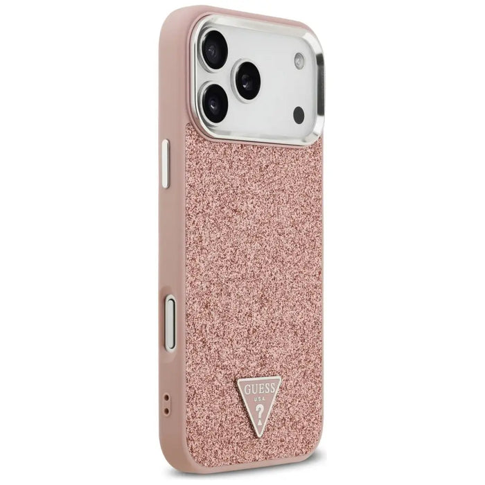 Калъф Guess Glitter Triangle Logo MagSafe за iPhone 17 Pro