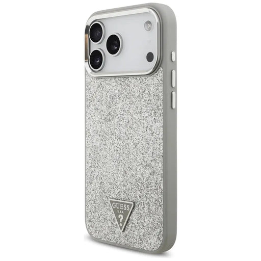 Калъф Guess Glitter Triangle Logo MagSafe за iPhone 17 Pro