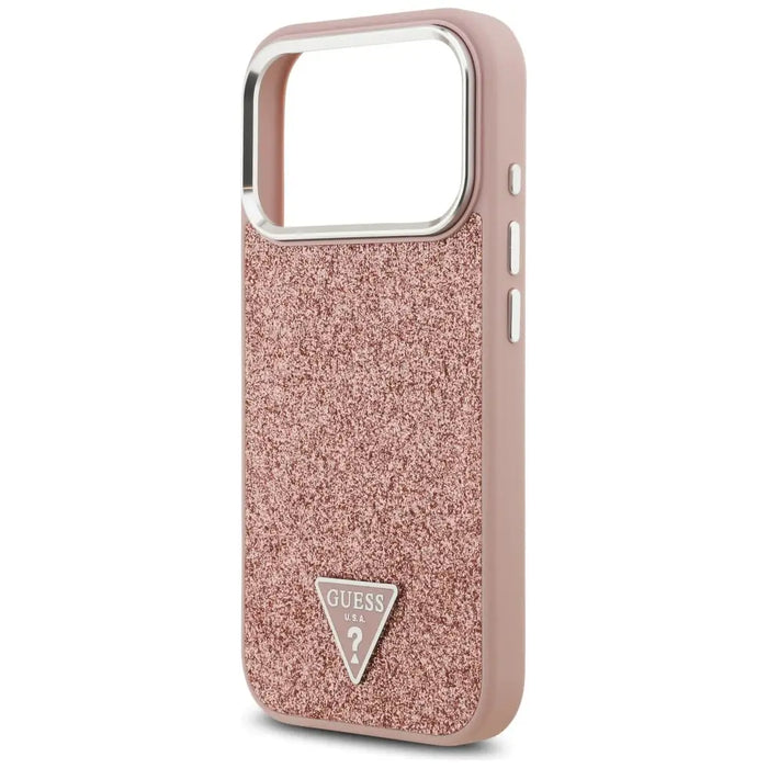 Калъф Guess Glitter Triangle Logo MagSafe за iPhone 17 Pro
