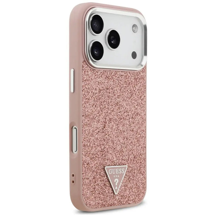 Калъф Guess Glitter Triangle Logo MagSafe за iPhone 17 Pro