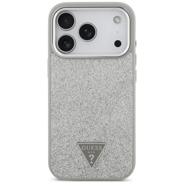 Калъф Guess Glitter Triangle Logo MagSafe за iPhone 17 Pro