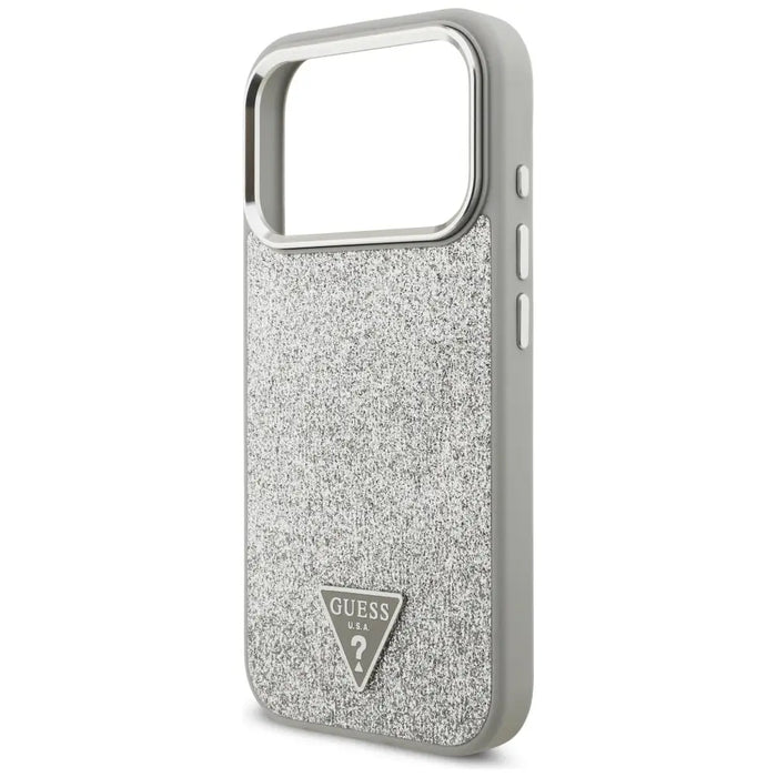 Калъф Guess Glitter Triangle Logo MagSafe за iPhone 17 Pro
