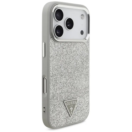 Калъф Guess Glitter Triangle Logo MagSafe за iPhone 17 Pro