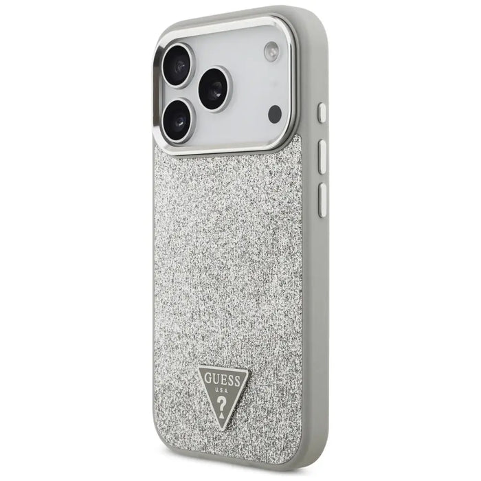 Калъф Guess Glitter Triangle Logo MagSafe за iPhone 17 Pro