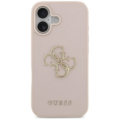 Калъф Guess Grained Big 4G & Classic Logo iPhone 17 - розов