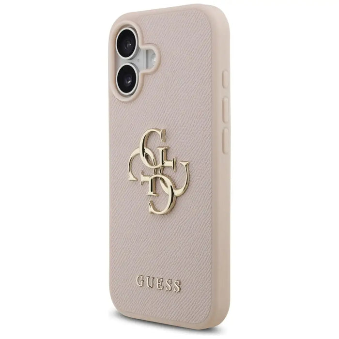 Калъф Guess Grained Big 4G & Classic Logo iPhone 17 - розов