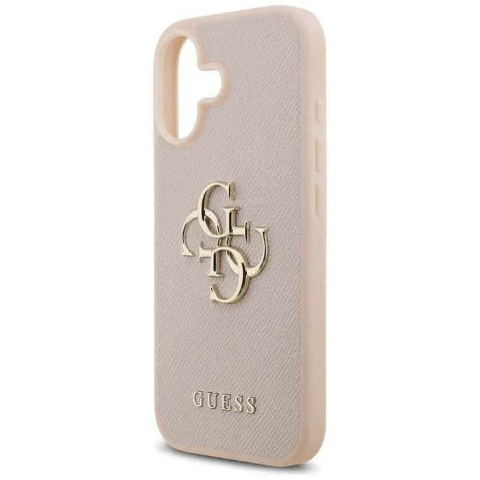 Калъф Guess Grained Big 4G & Classic Logo iPhone 17 - розов