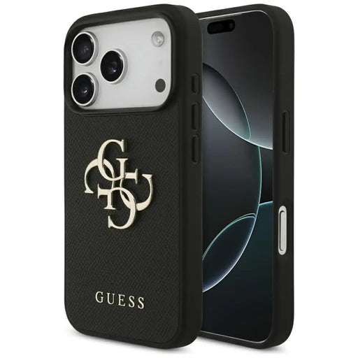 Калъф Guess Grained Big 4G & Classic Logo за iPhone 17 Pro