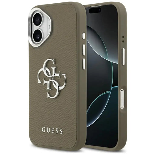 Калъф Guess Grained Big 4G Classic Logo iPhone 17 - кафяв