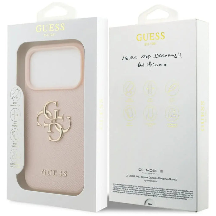 Калъф Guess Grained Big 4G & Classic Logo iPhone 17 Pro