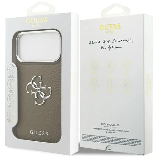 Калъф Guess Grained Big 4G Classic Logo за iPhone 17 Pro