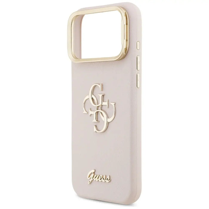 Калъф Guess Grained Big 4G със стойка и камера за iPhone 17