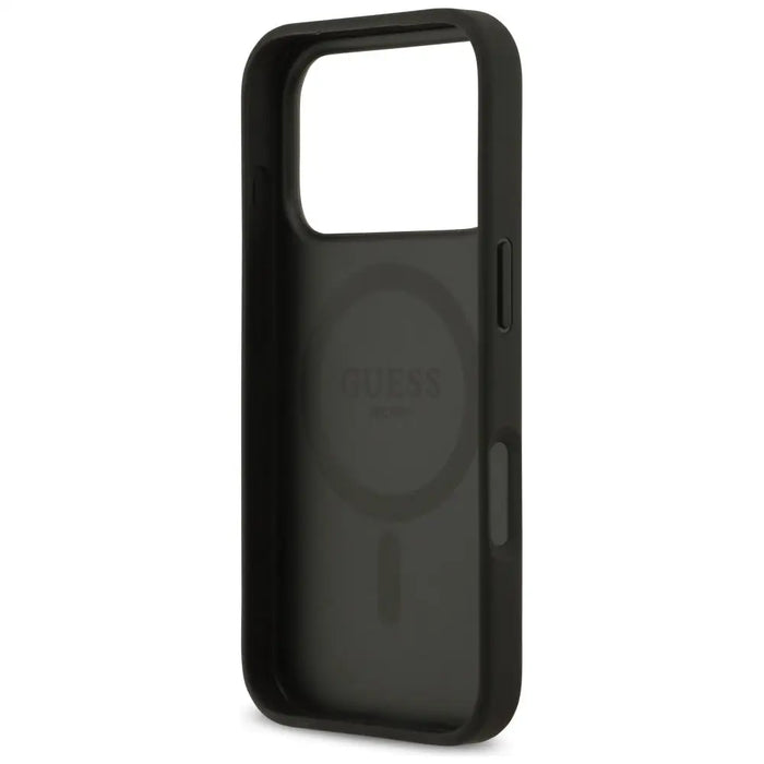 Калъф Guess Grained Flowers Classic Logo MagSafe за iPhone