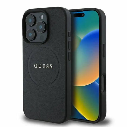 Калъф Guess Grained Gold Ring MagSafe за iPhone 16 Pro