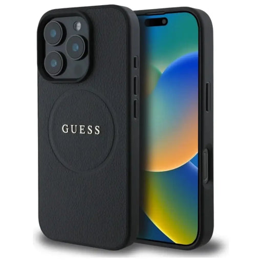 Калъф Guess Grained Gold Ring MagSafe за iPhone 16 Pro Max