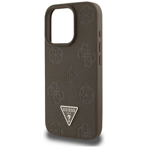 Калъф Guess Grained Hot Stamp Peony Triangle Logo MagSafe