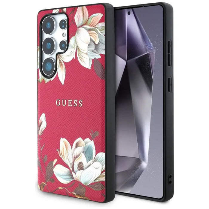 Калъф Guess Grained Printed Flower Pattern MagSafe Case