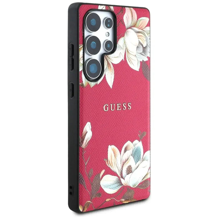Калъф Guess Grained Printed Flower Pattern MagSafe Case