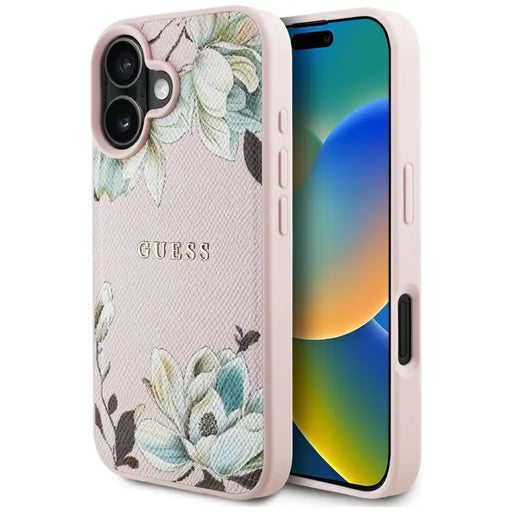 Калъф Guess Grained Printed Flower Pattern MagSafe iPhone