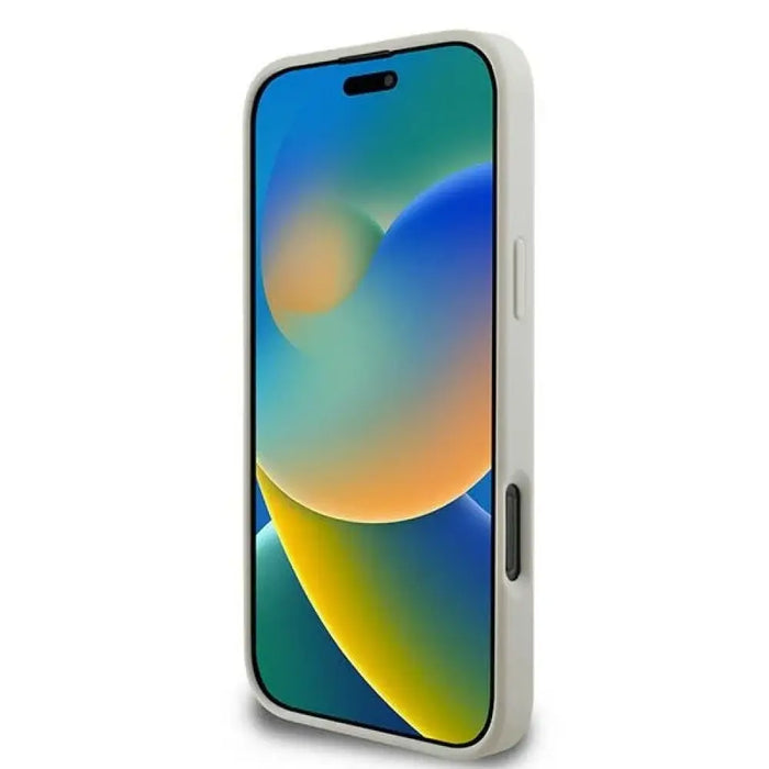 Калъф Guess Grained Ring MagSafe за iPhone 16 Pro - бежов