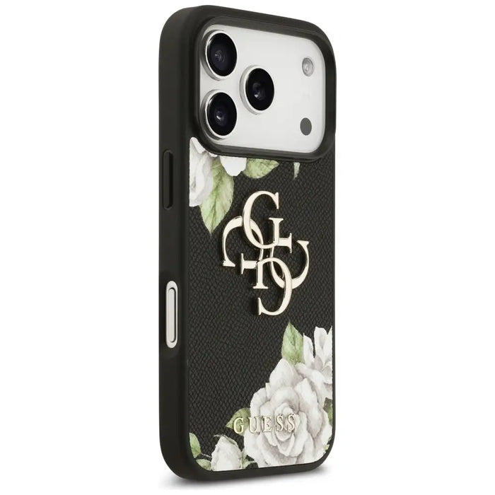 Калъф Guess Grained Roses & Big 4G Logo за iPhone 17 Pro