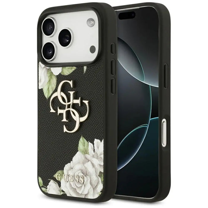 Калъф Guess Grained Roses & Big 4G Logo за iPhone 17 Pro